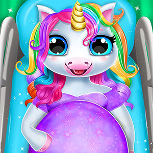 Pregnant Unicorn Mom And Baby Daycare
